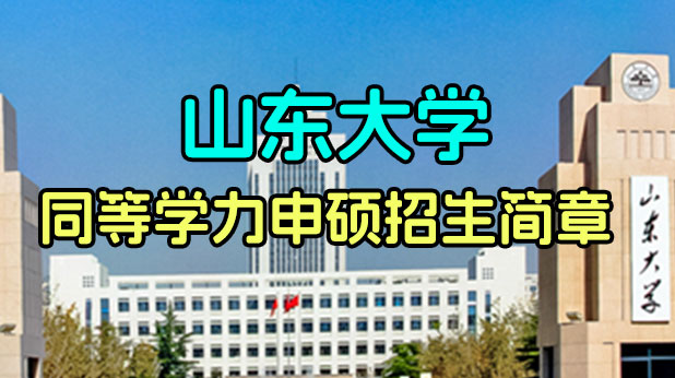 山东大学同等学力申硕招生简章